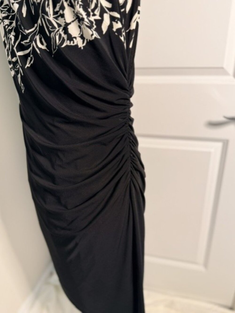 Lauren Ralph Lauren Floral Print Ruched Sheath Dress Size 12 - Picture 5 of 11